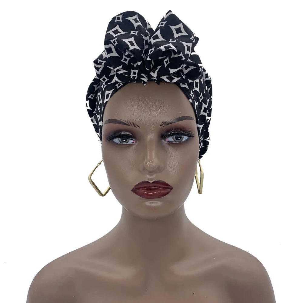 Elegant Retro Turban for Women Headscarf Cap Soild Color Ladies Beanies Caps