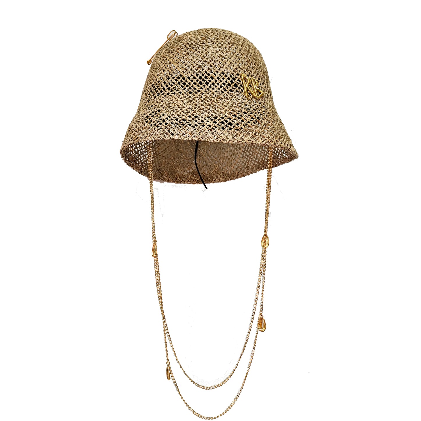 Summer straw hat black edging French elegant ladies seaside travel sun hat Hepburn style wide brim straw hat  кепка женская
