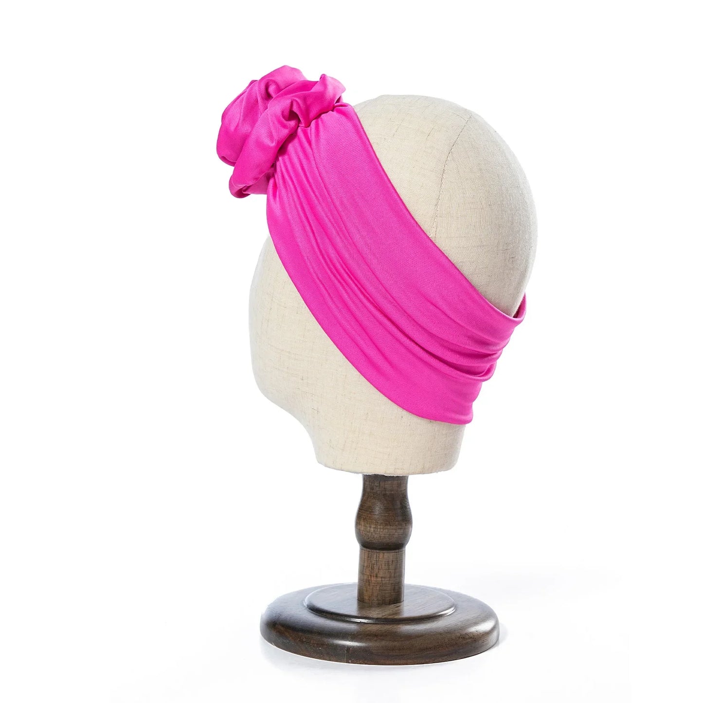 Big Rose Flower Turban Wrap — Boho Elastic Headband for Every Season