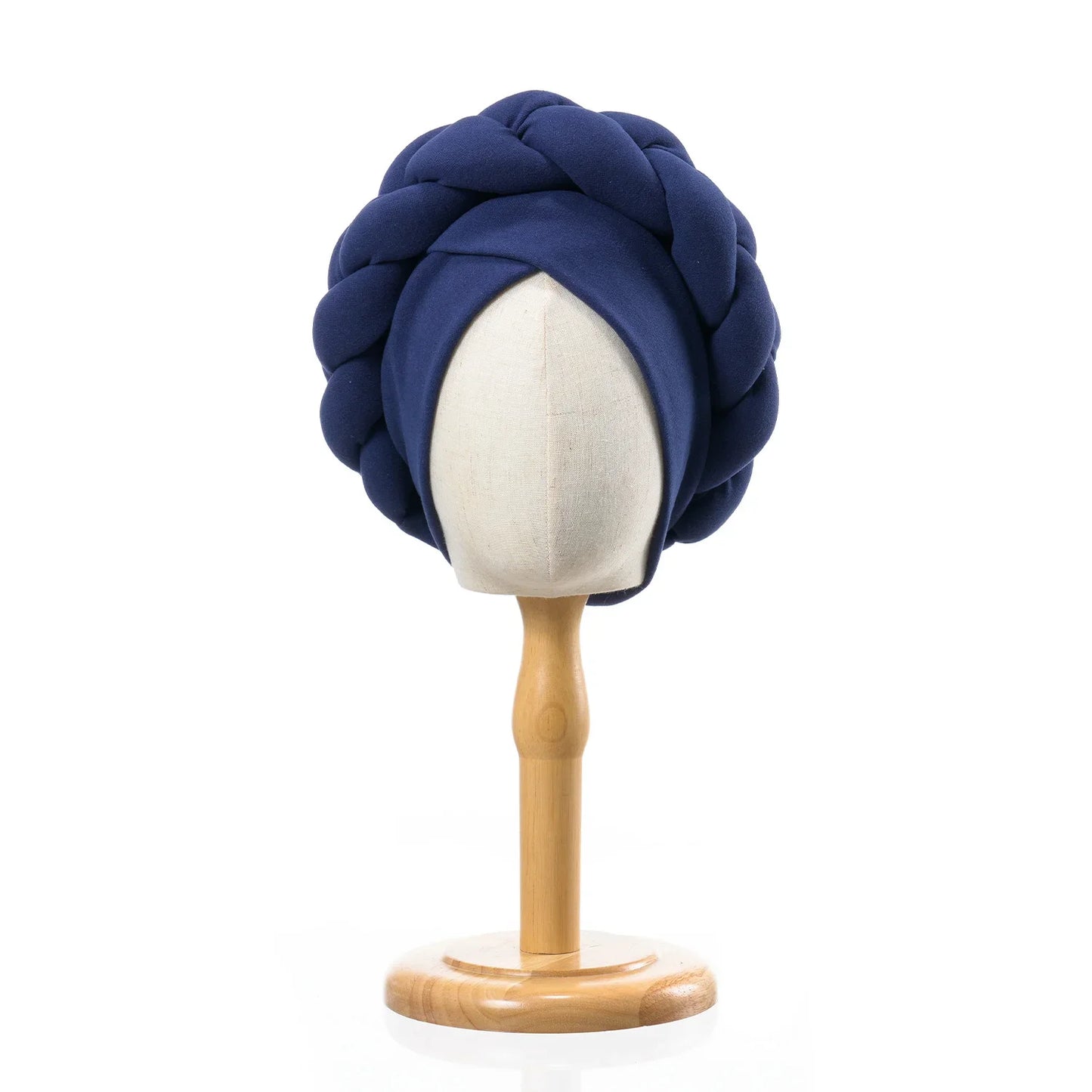 New Exaggerated Braids Turban Cap for Women African Wedding Party Headwear Hats Bonnets Headband Hat Hijab Cap