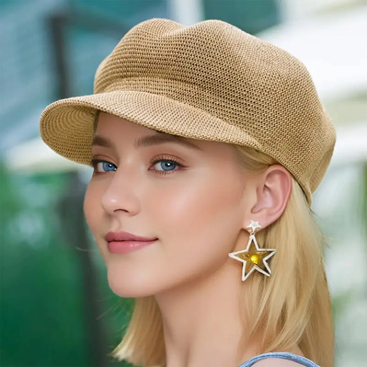 Women's Trendy Beret Hats Classic French Style Beret for Women Solid Color Soft Fabric Summer Sun Protection Beret for Outdoor