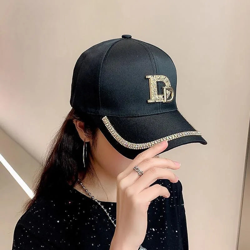 Fashion Diamond D Letter Cap
