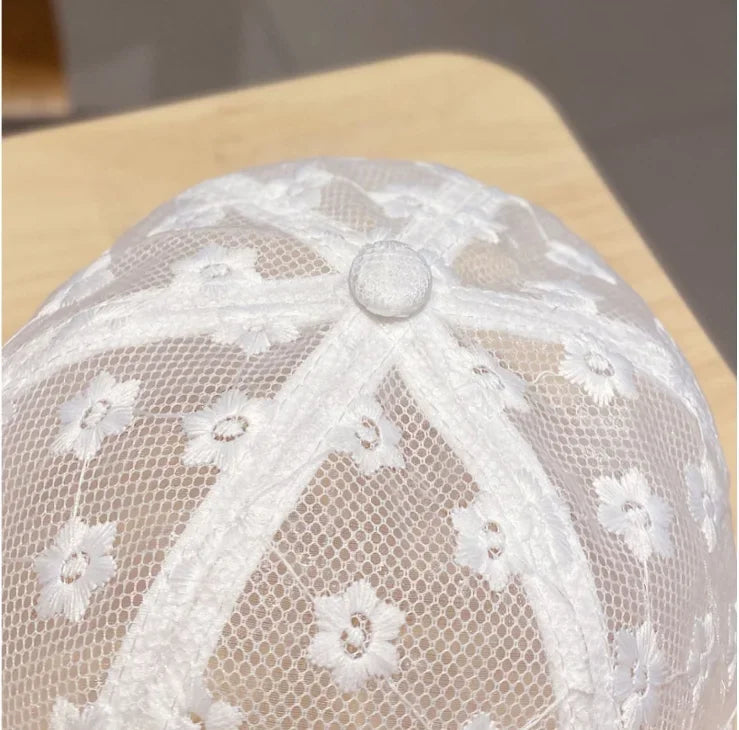 Summer Lace Mesh Baseball Cap – Breathable Cotton, Sun Protection & Giving Effortless Outdoor It-Girl Energy ☀️🌸