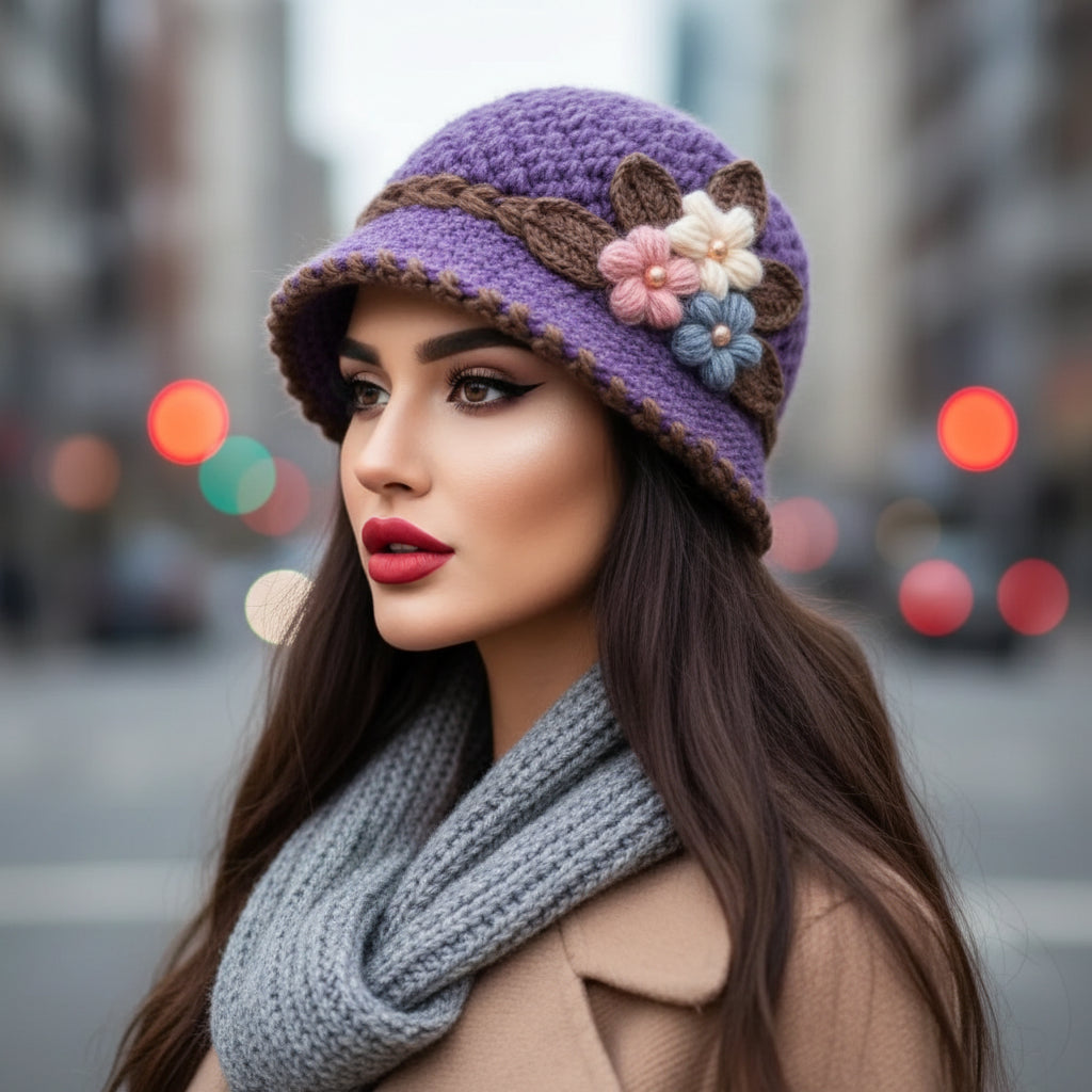 Warm Knitted Bucket Hat – Windproof Plush Yarn, Foldable Crochet & Giving Cozy Outdoor It-Girl Energy 🪣✨