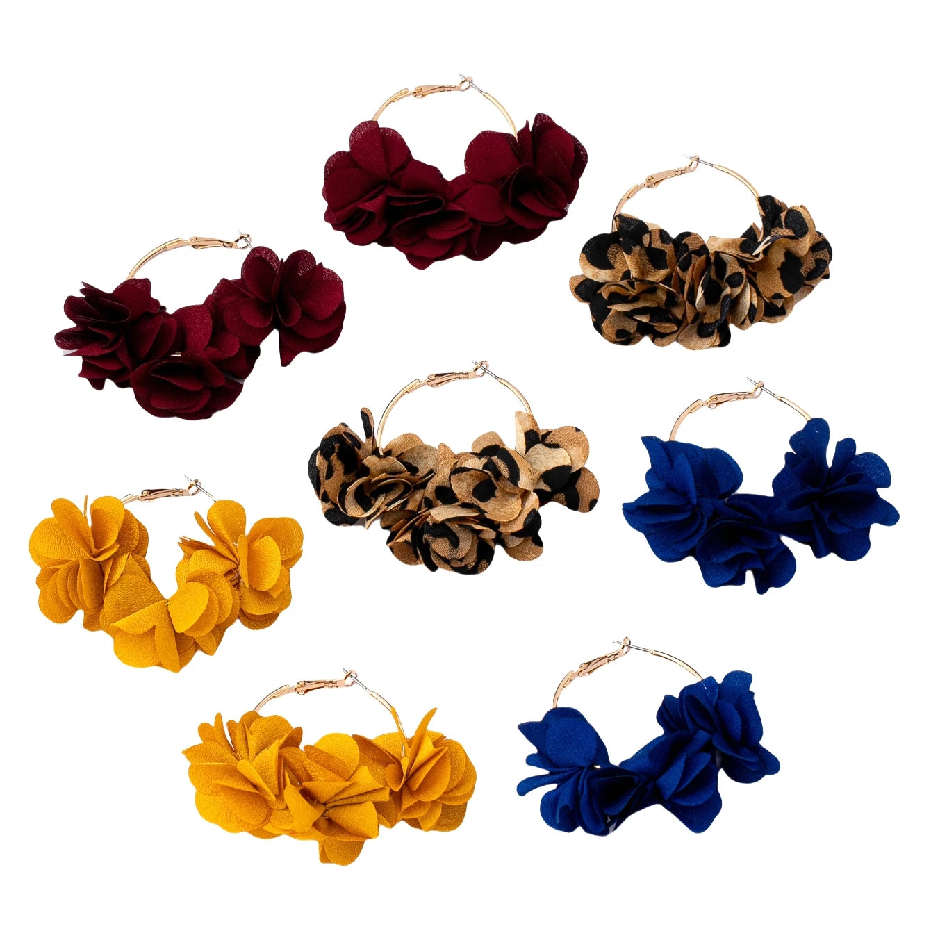 Floral Fabric Hoop Earrings – Effortlessly Cute & Ready for Anything 🌸