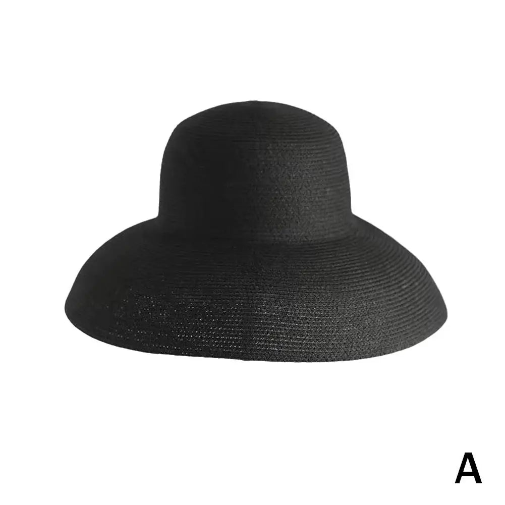 Wide Brim Straw Sun Hat — Packable Beach Hat for Summer