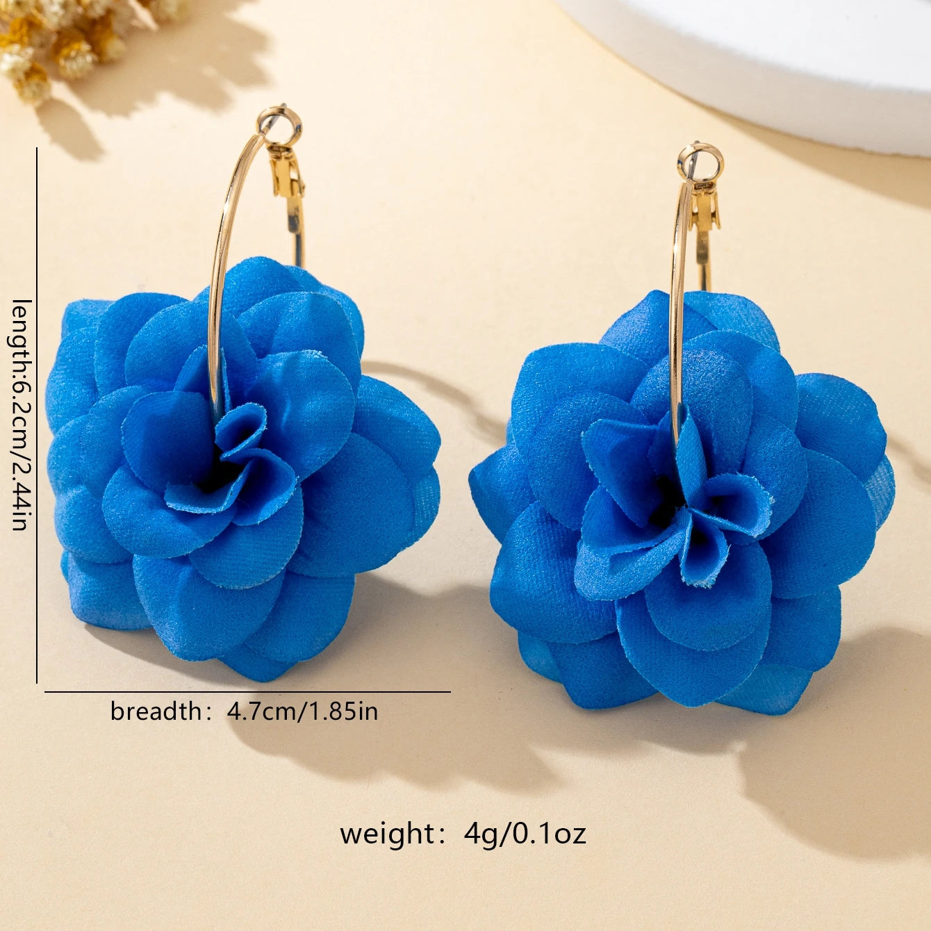 3D Fabric Flower Hoop Earrings — Cute, Romantic & Always On-Trend 🌸