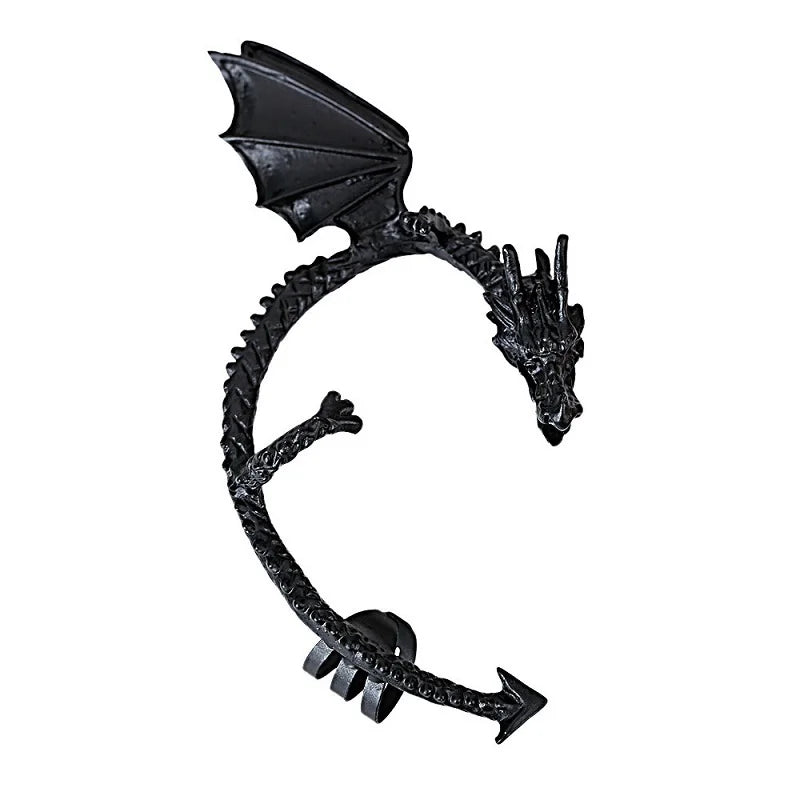 Retro Vintage Gothic Rock Punk Twine Dragon Shape Ear Cuff  Earring Earrings for Women Men  Earrings