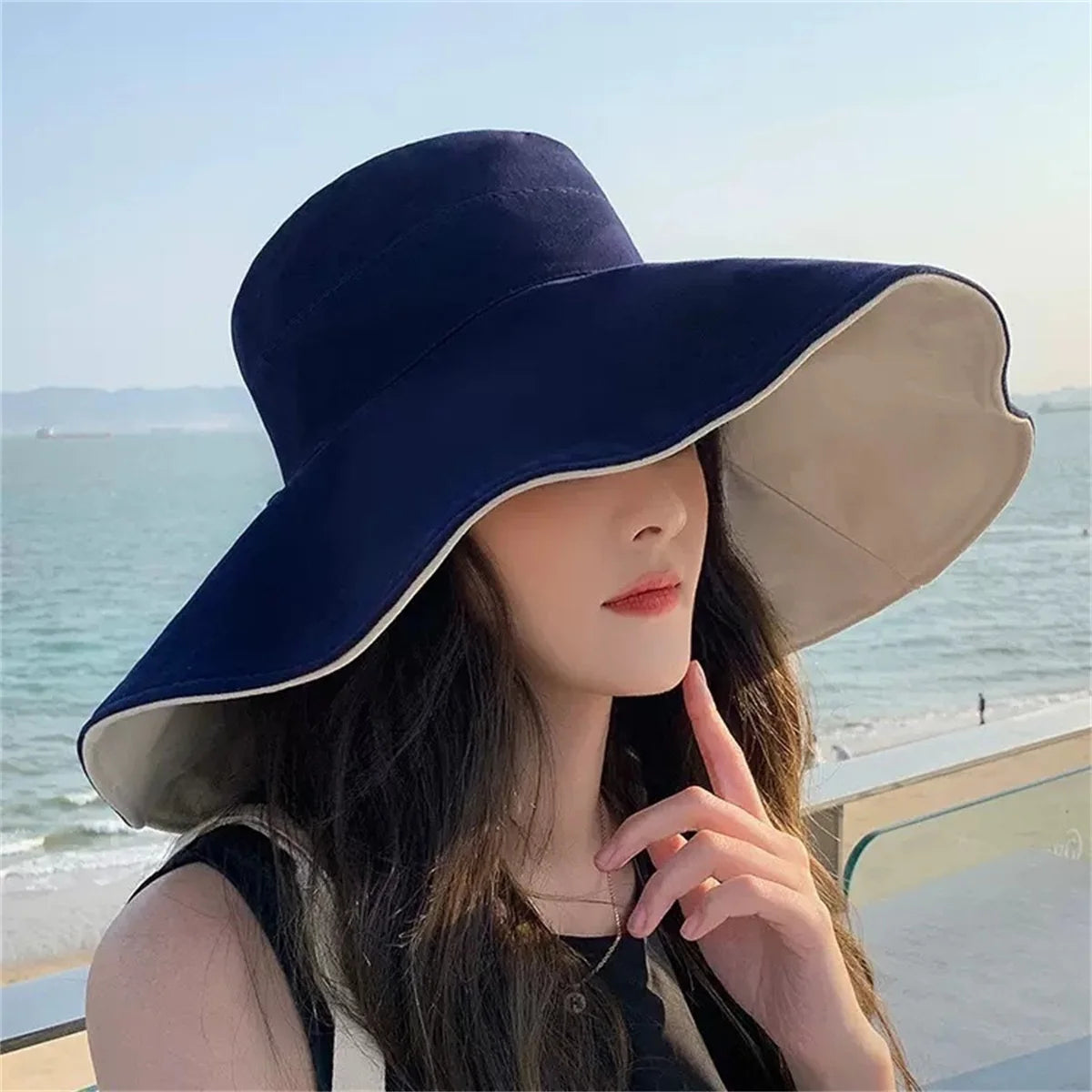 Double-Sided Bucket Hat — UV Protection Sun Hat for Women