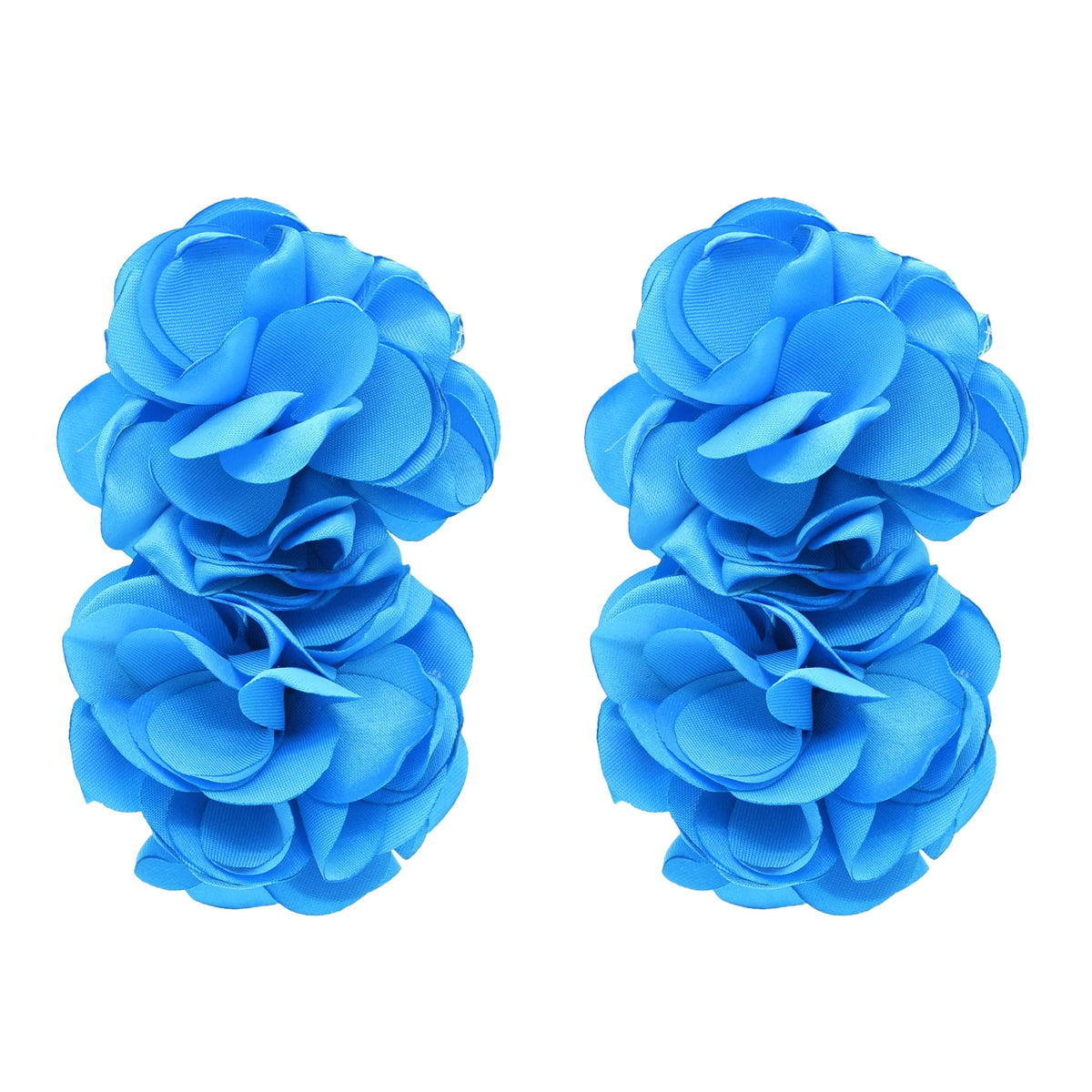 Oversized Fabric Rose Stud Earrings – Big Blooms, Bigger Energy 🌹✨