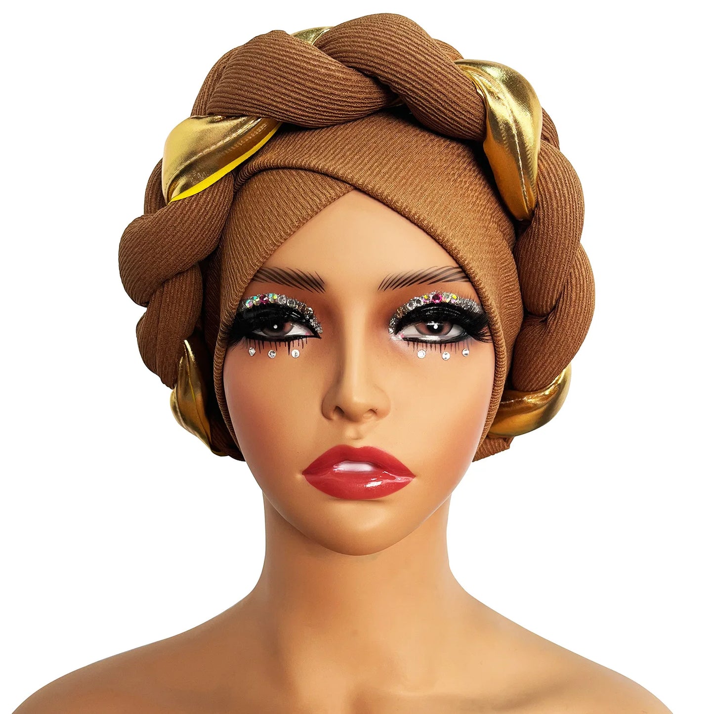 Elegant Turban Cap Women Headwrap Bonnet African Lady Head Wraps Muslim Turbans Hat Evening Party Autogele Headwear