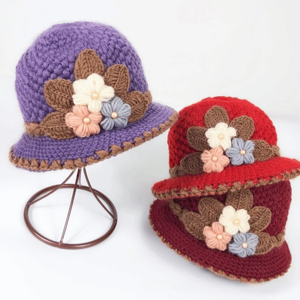 Warm Knitted Bucket Hat – Windproof Plush Yarn, Foldable Crochet & Giving Cozy Outdoor It-Girl Energy 🪣✨