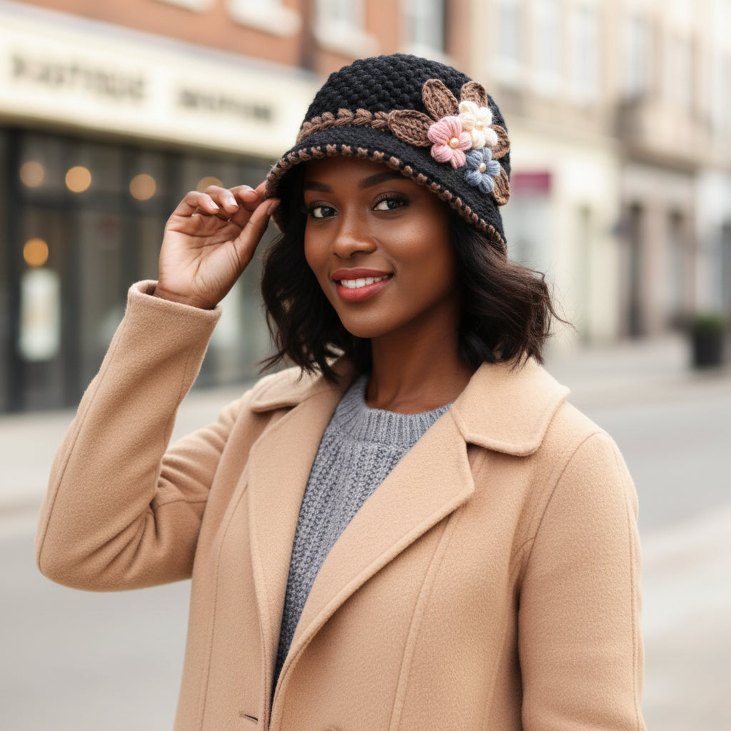 Warm Knitted Bucket Hat – Windproof Plush Yarn, Foldable Crochet & Giving Cozy Outdoor It-Girl Energy 🪣✨