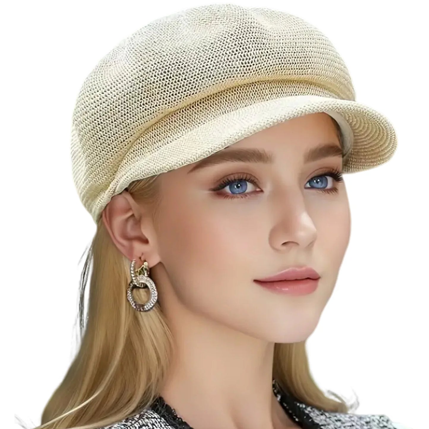 Women's Trendy Beret Hats Classic French Style Beret for Women Solid Color Soft Fabric Summer Sun Protection Beret for Outdoor