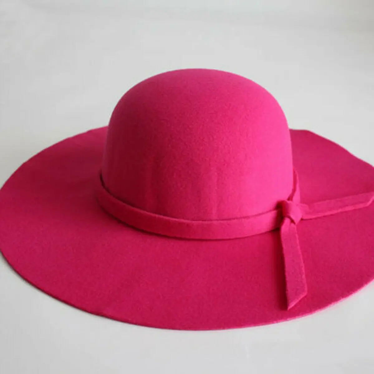 Women Sun Hat Vintage Lady Wide Large Wool Felt Cap Casual Summer Beach Travel Floppy Sun Hat Gift