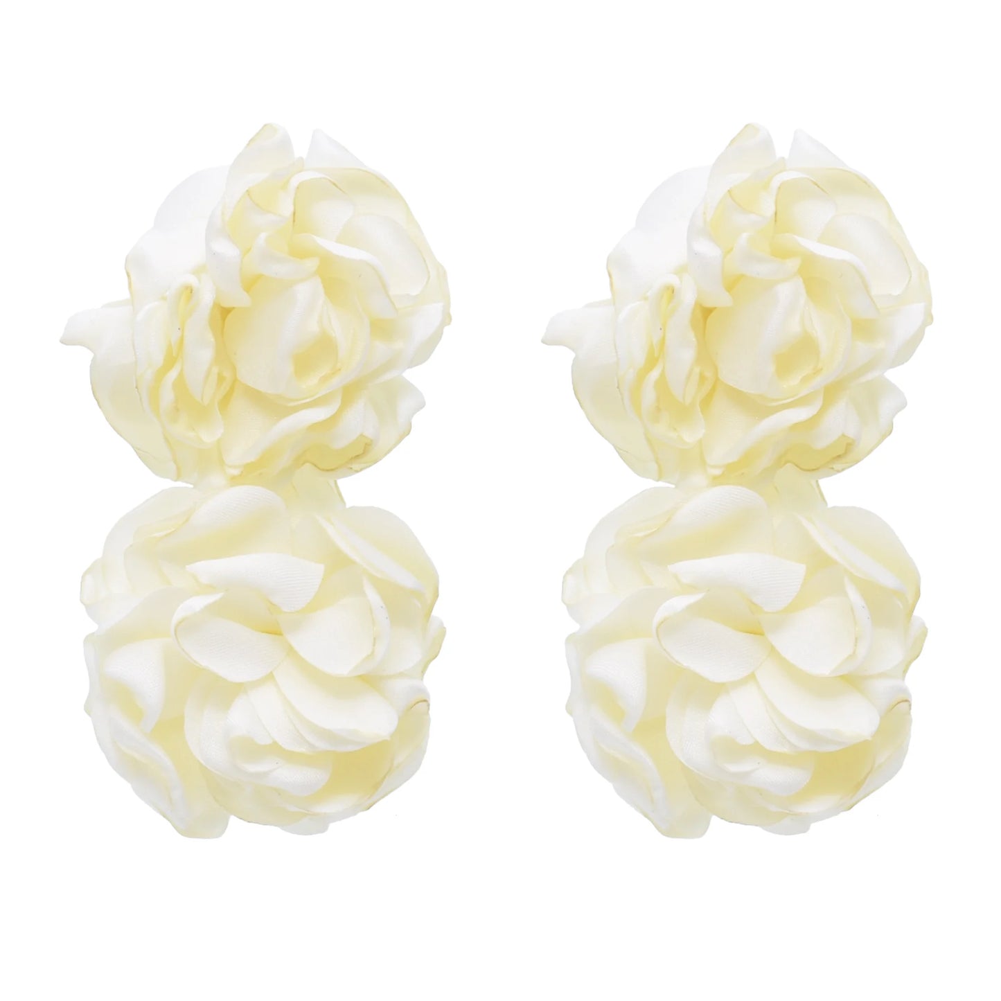 Oversized Fabric Rose Stud Earrings – Big Blooms, Bigger Energy 🌹✨