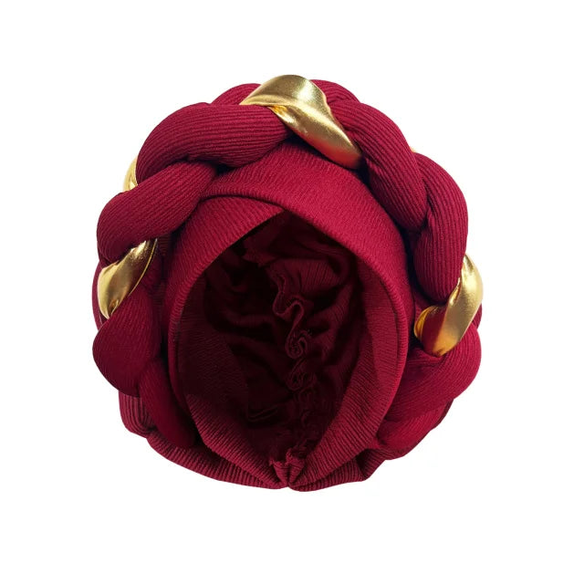 Elegant Turban Cap Women Headwrap Bonnet African Lady Head Wraps Muslim Turbans Hat Evening Party Autogele Headwear