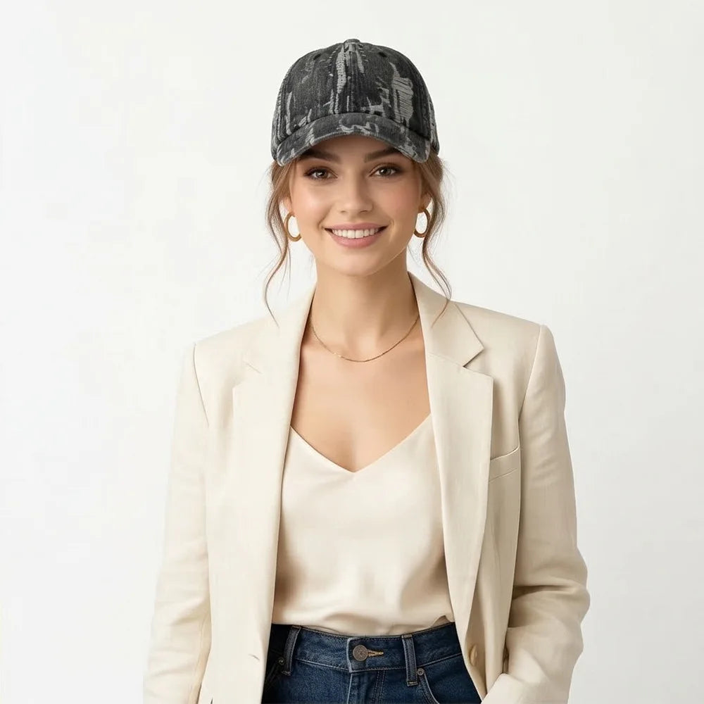 Distressed Denim Cap – The It-Girl Hat You Didn't Know You Needed 🧢✨