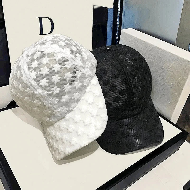 Summer Lace Mesh Baseball Cap – Breathable Cotton, Sun Protection & Giving Effortless Outdoor It-Girl Energy ☀️🌸