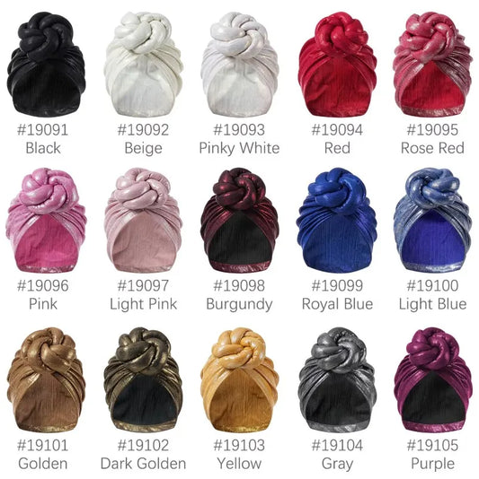 Bonnet For Women Cap Turban Folded Bud Exquisite Headscarf Casual Comfortable Fashion Versatile Warm Cross Hat Edge Wrinkle Lace