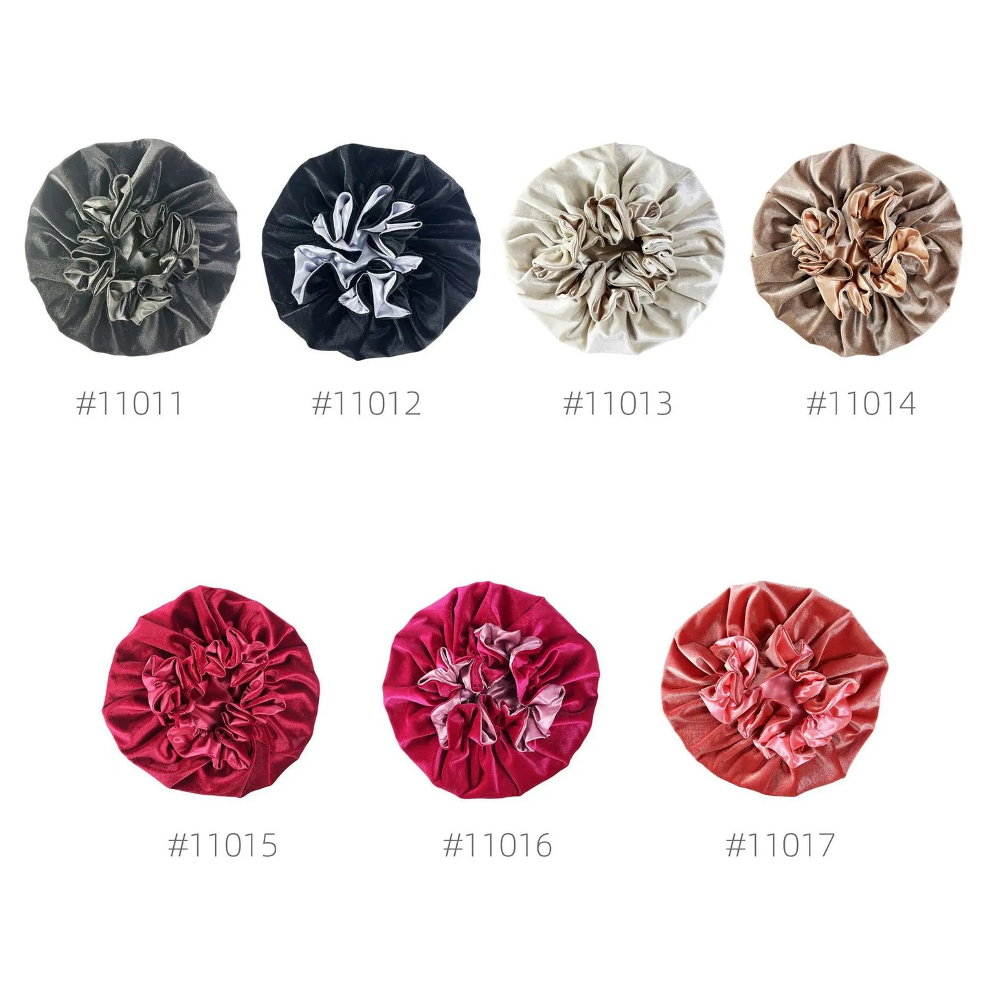 Winter Velvet Bonnet's Double Layer Thickening Velvet+Satin Sleep Cap Warm Nightcap Big Bonnet Sleeping Cap