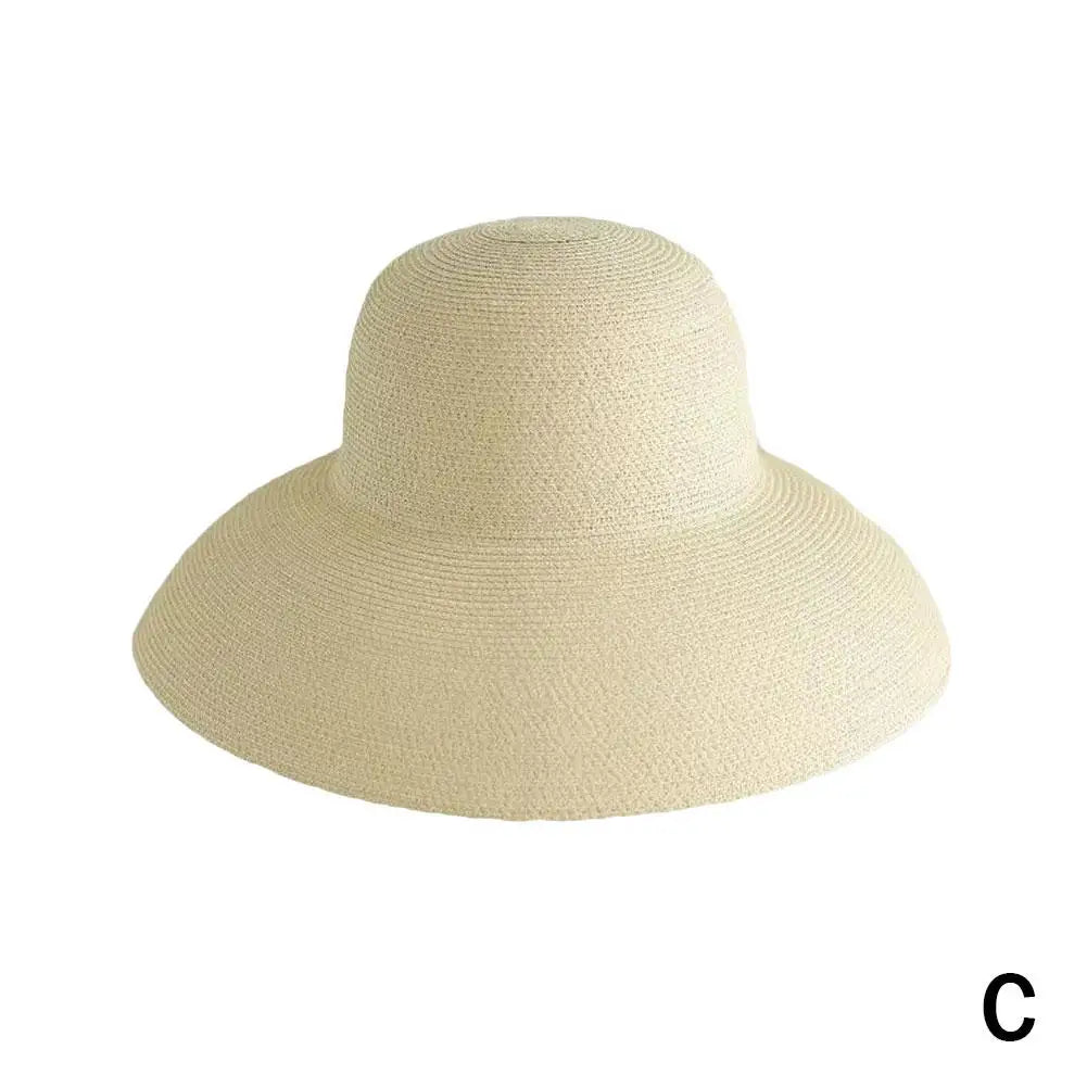 Wide Brim Straw Sun Hat — Packable Beach Hat for Summer