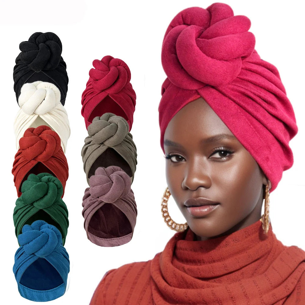 New Muslim Women 3D Flower Cross Turban Hat Sleep Hijab Elegant Party Head Cover Wrap Cancer Chemo Beanies Cap Hair Accessories