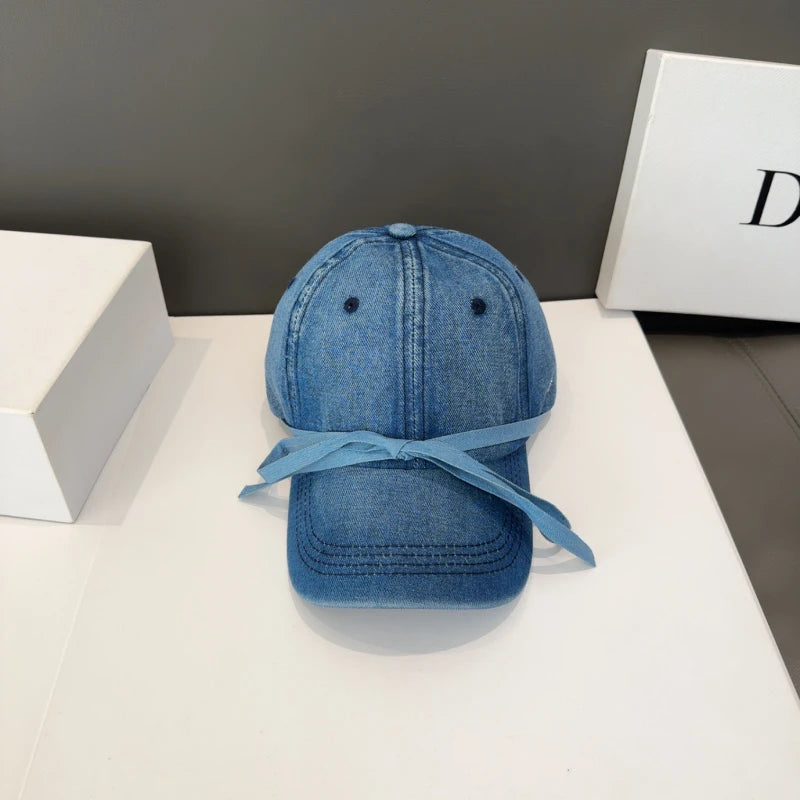 Bow & Diamond Heart Denim Baseball Cap – Cute, Fierce & Totally That Girl 🎀🧢