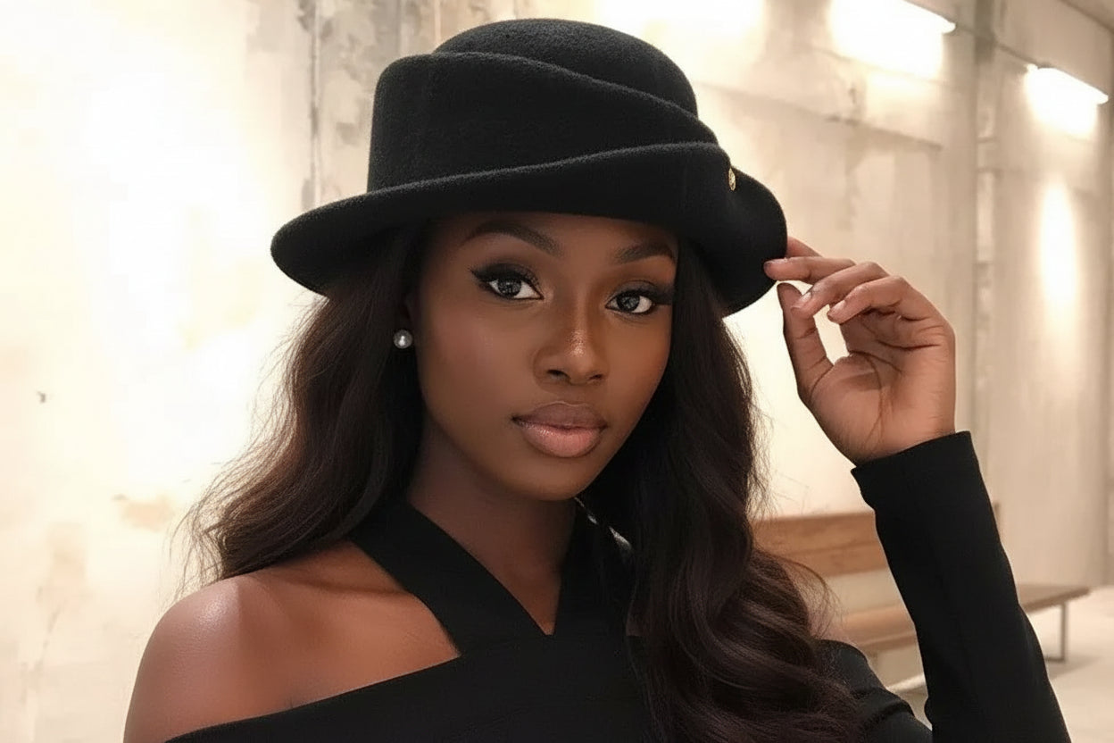The Coziest Chic Dome Hat — Rolled Brim Woolen Felt for Fall & Winter