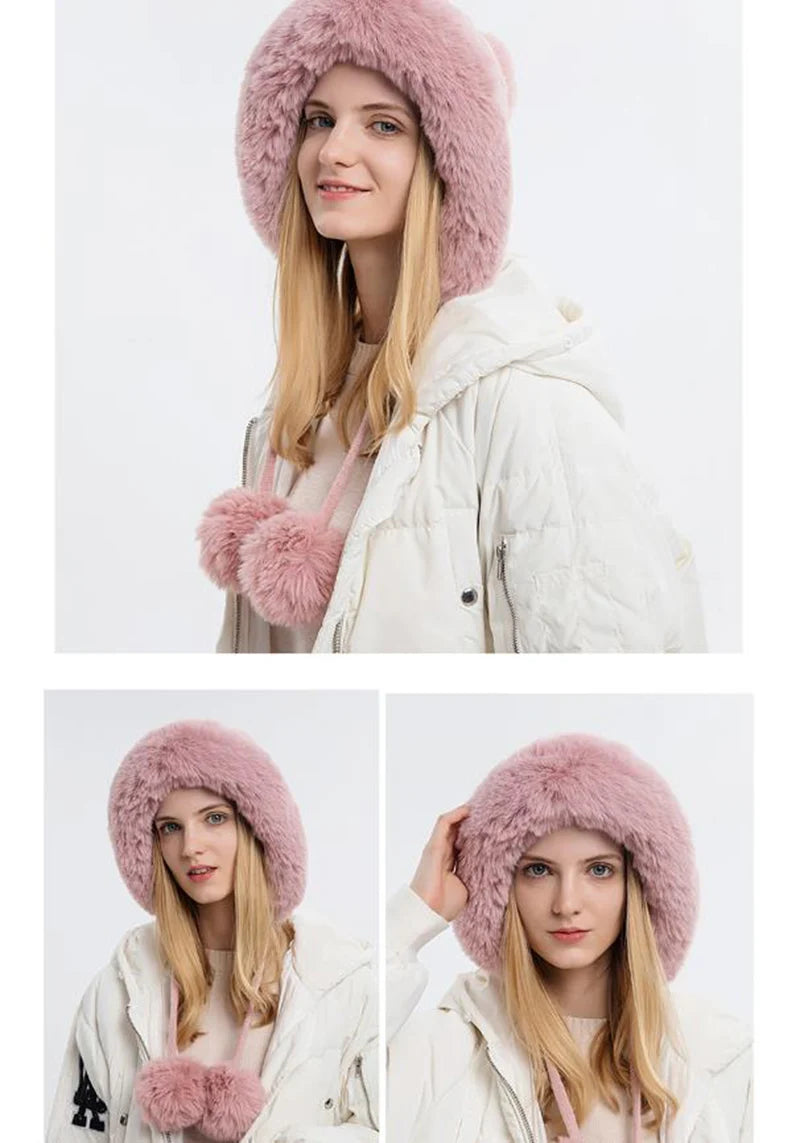 Knitted Balaclava Beanie Hat – Built-In Face Mask, Hood & Neck Scarf for the Woman Who Does It All ❄️🧶