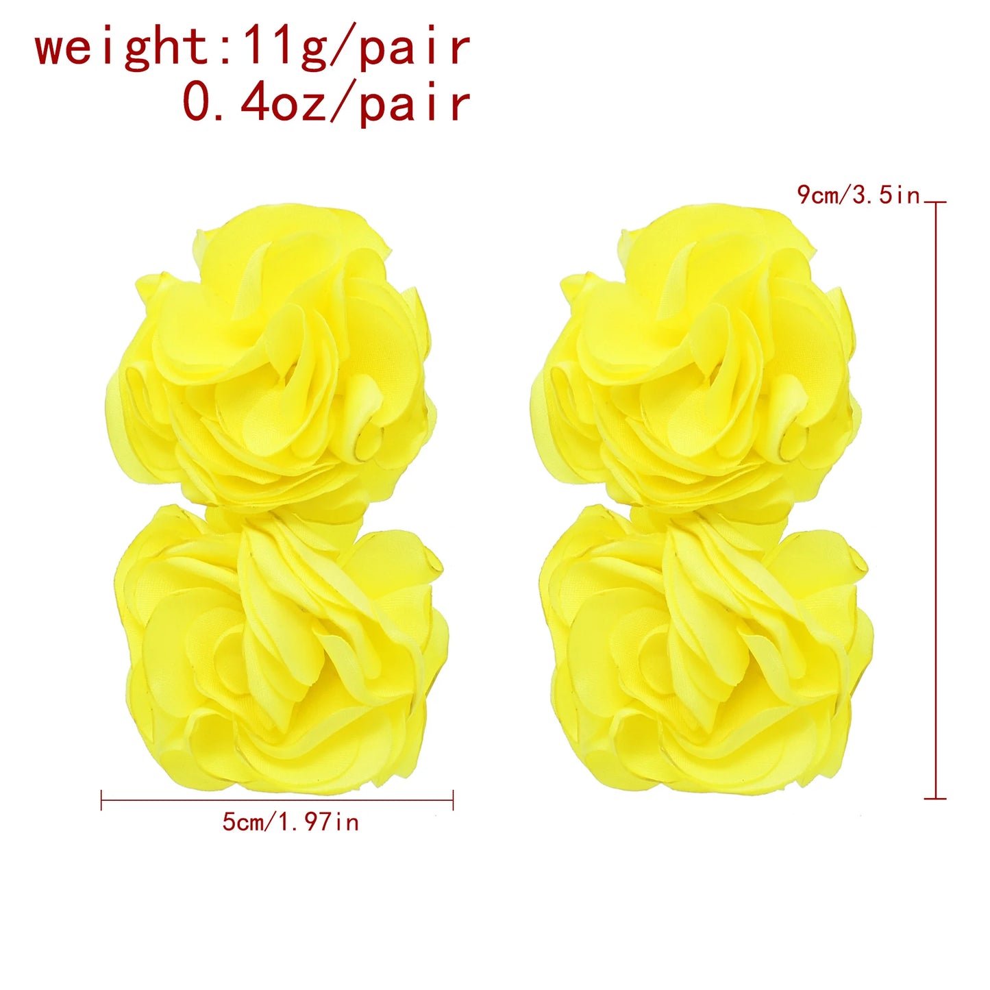 Oversized Fabric Rose Stud Earrings – Big Blooms, Bigger Energy 🌹✨