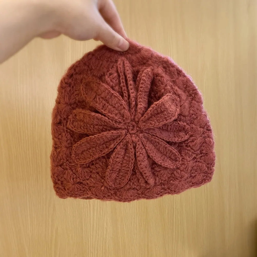 Cute Handmade Crochet Flower Hat Bohemian Style