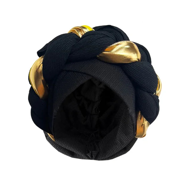 Elegant Turban Cap Women Headwrap Bonnet African Lady Head Wraps Muslim Turbans Hat Evening Party Autogele Headwear