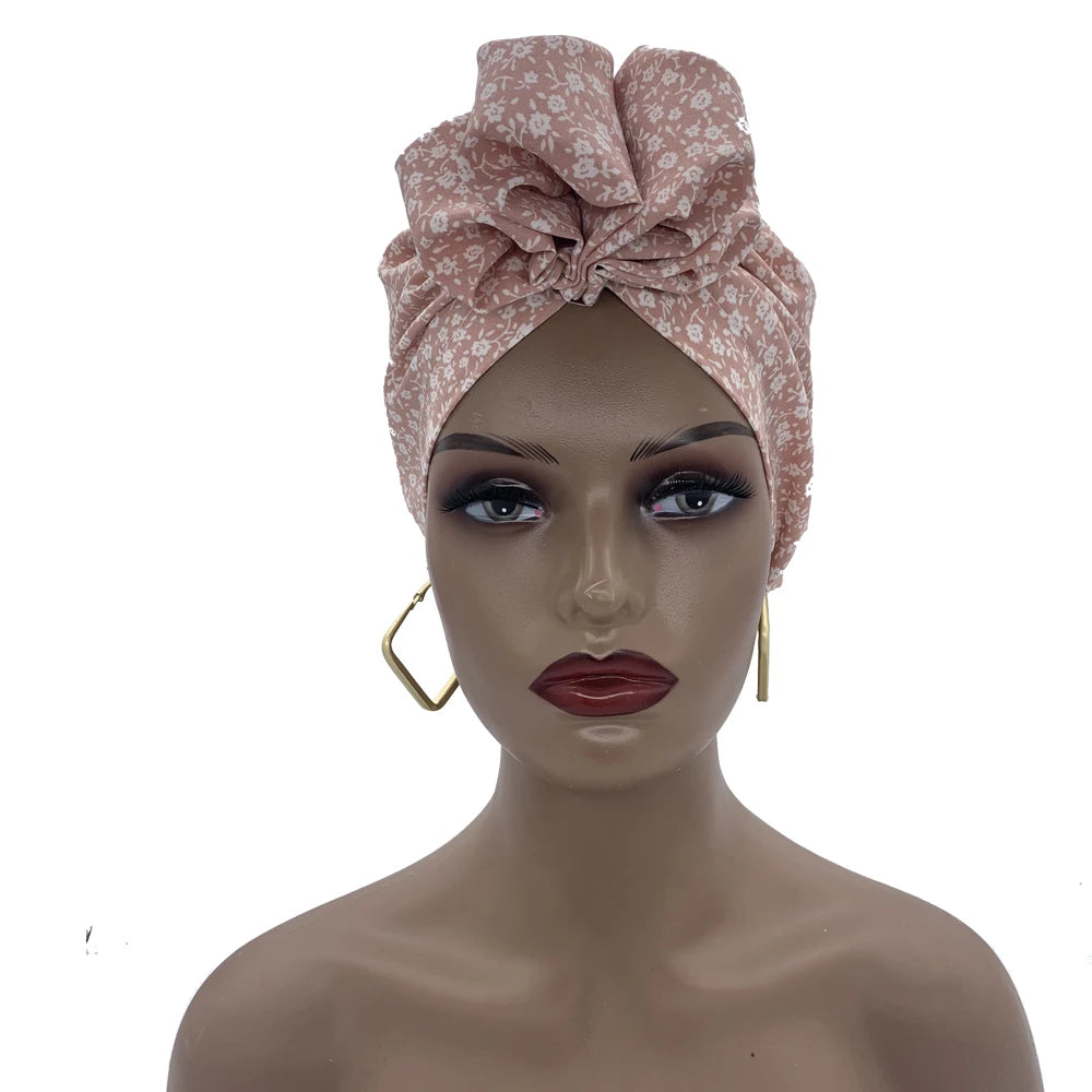 Elegant Retro Turban for Women Headscarf Cap Soild Color Ladies Beanies Caps
