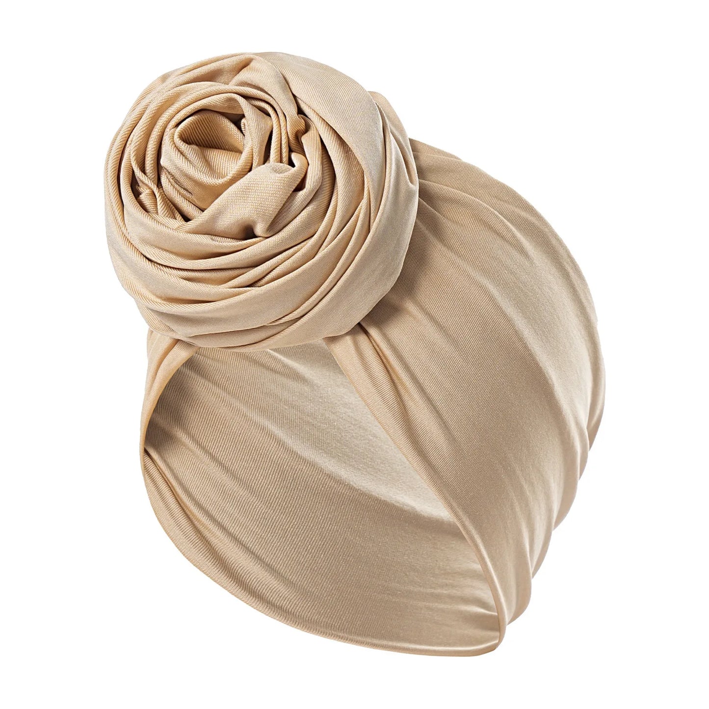 Big Rose Flower Turban Wrap — Boho Elastic Headband for Every Season