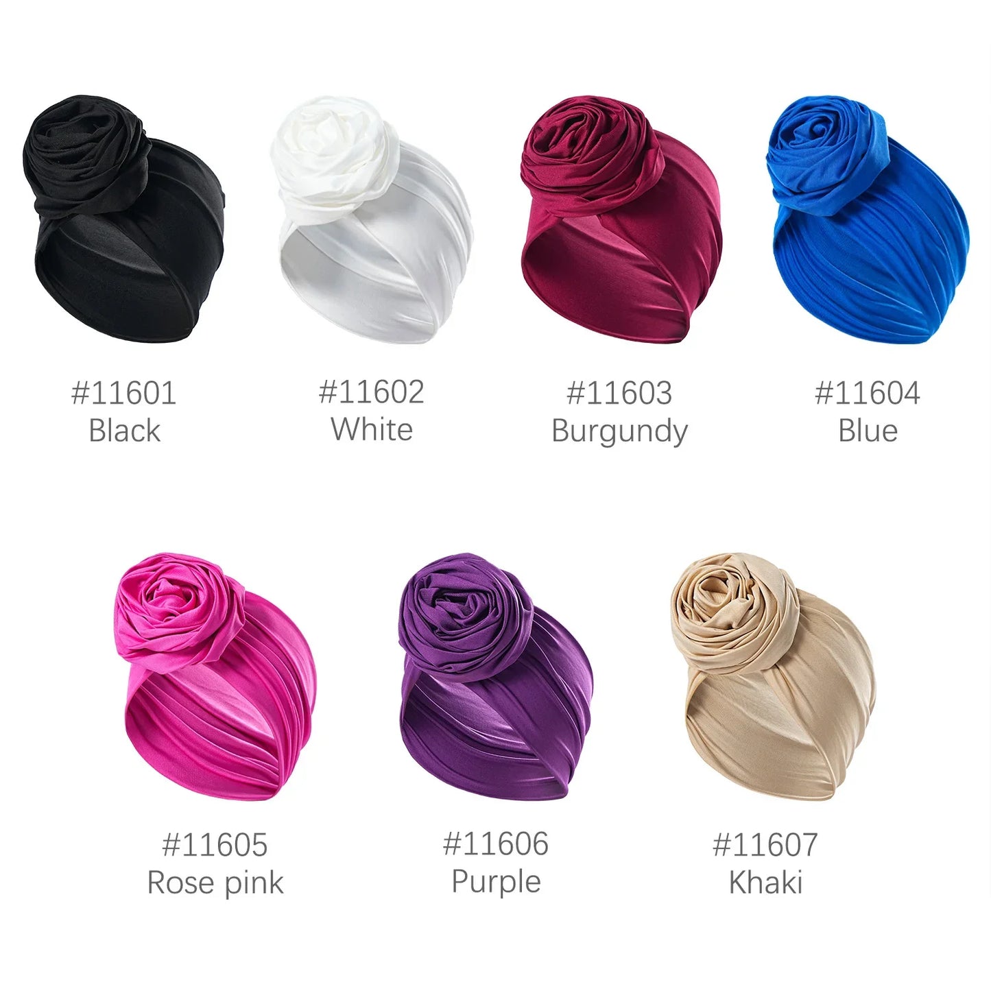 Big Rose Flower Turban Wrap — Boho Elastic Headband for Every Season