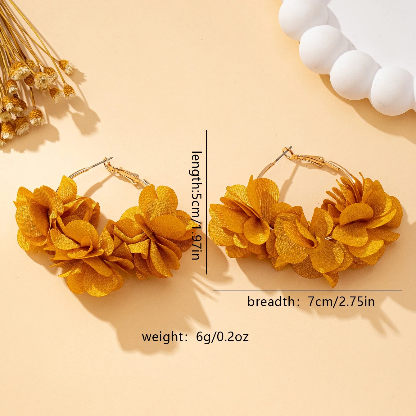 Floral Fabric Hoop Earrings – Effortlessly Cute & Ready for Anything 🌸