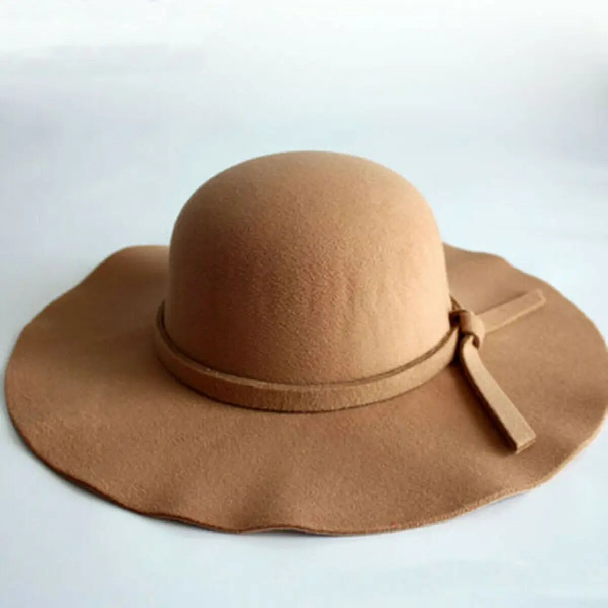 Women Sun Hat Vintage Lady Wide Large Wool Felt Cap Casual Summer Beach Travel Floppy Sun Hat Gift