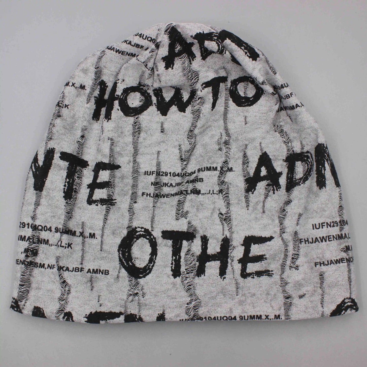 Letter Print Warm Beanie