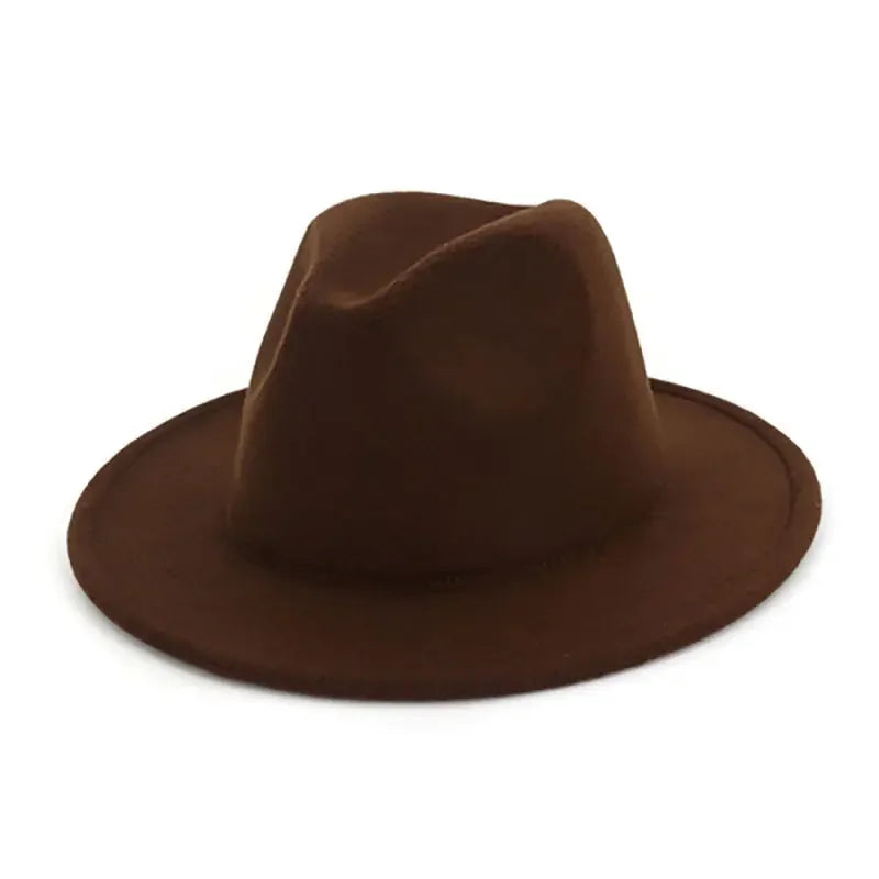 Hat Women Hat Luxury Hats for Women Fashion Formal Wedding Decorate Camel Panama Cap Jazz Flat Brim Top Fedora Hat Gorras