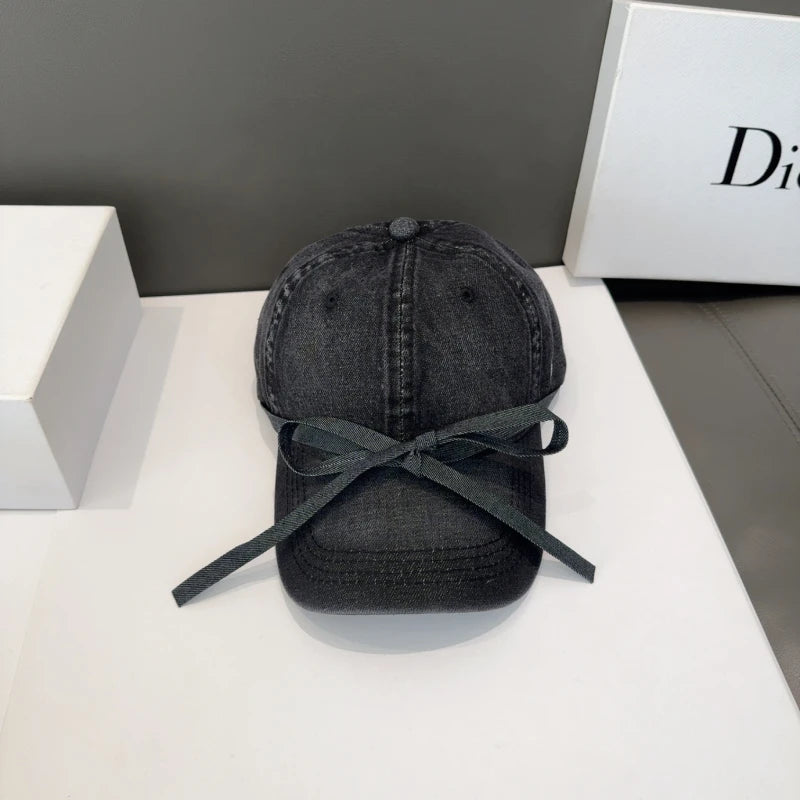 Bow & Diamond Heart Denim Baseball Cap – Cute, Fierce & Totally That Girl 🎀🧢