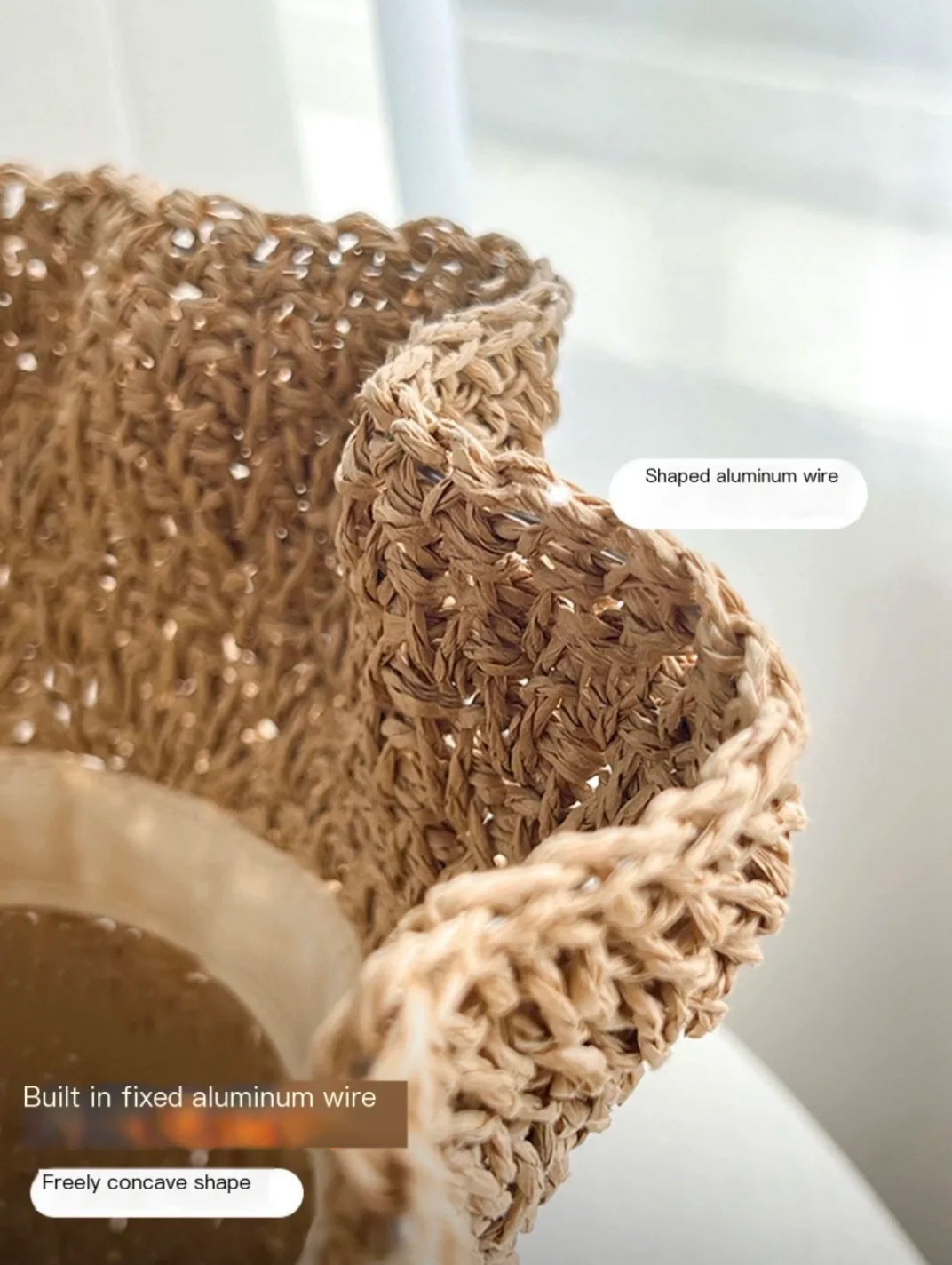 2025 New Women's Braided Straw Fisherman Hat UPF50+ Breathable Summer Beach Vacation Sun Protection Wide Brim Adjustable