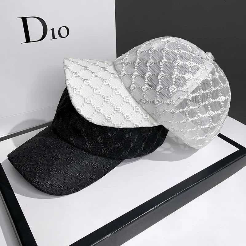 Summer Lace Mesh Baseball Cap – Breathable Cotton, Sun Protection & Giving Effortless Outdoor It-Girl Energy ☀️🌸