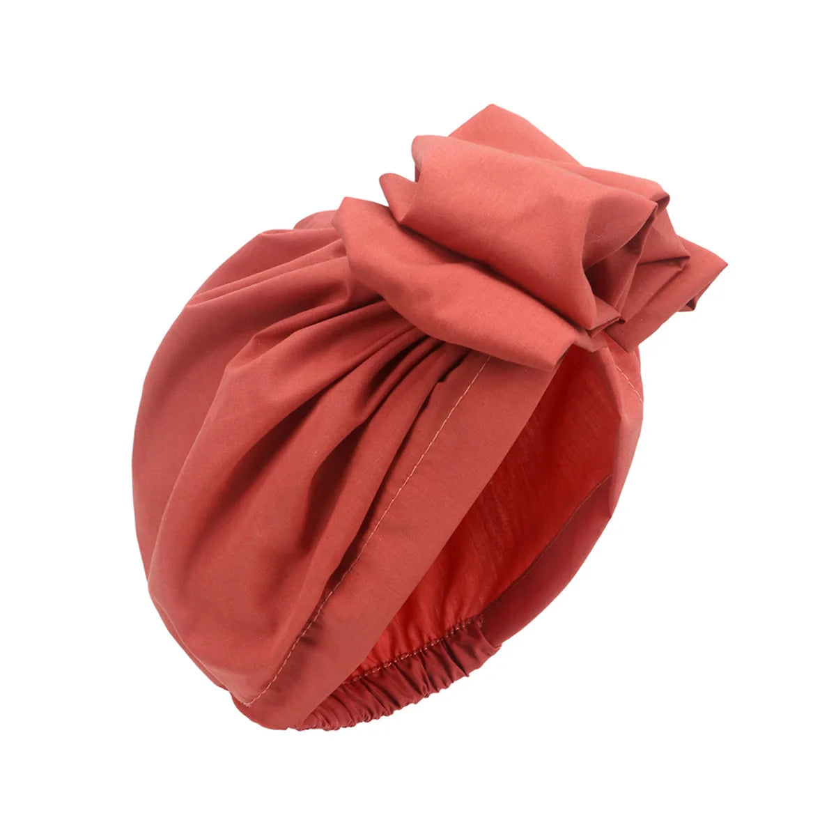 Elegant Retro Turban for Women Headscarf Cap Soild Color Ladies Beanies Caps