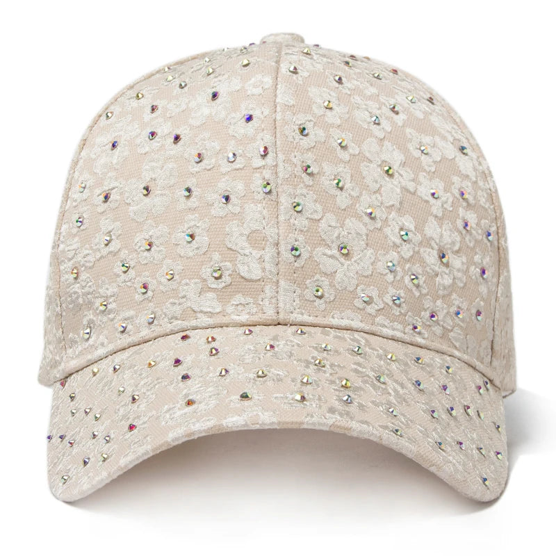 Rhinestone Designer Hip Hop Cap