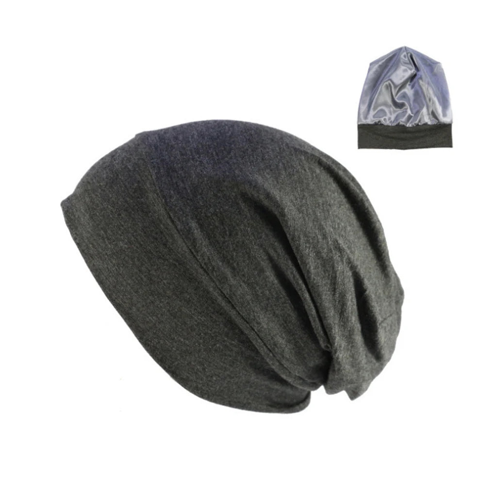 Satin-Lined Sleeping Hair Cap – Double Layer, Elastic Fit & Your Hair’s New Best Friend 🌙✨
