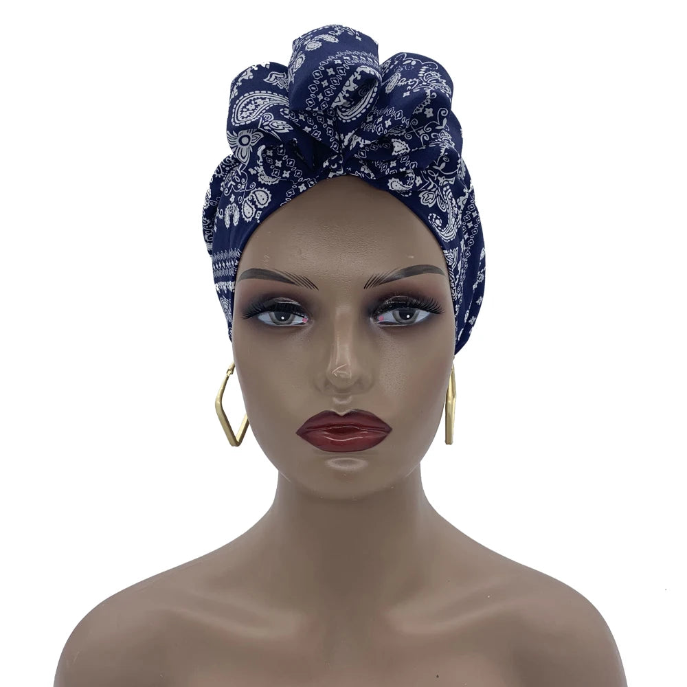 Elegant Retro Turban for Women Headscarf Cap Soild Color Ladies Beanies Caps