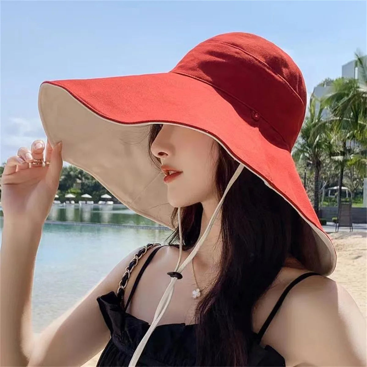 Double-Sided Bucket Hat — UV Protection Sun Hat for Women