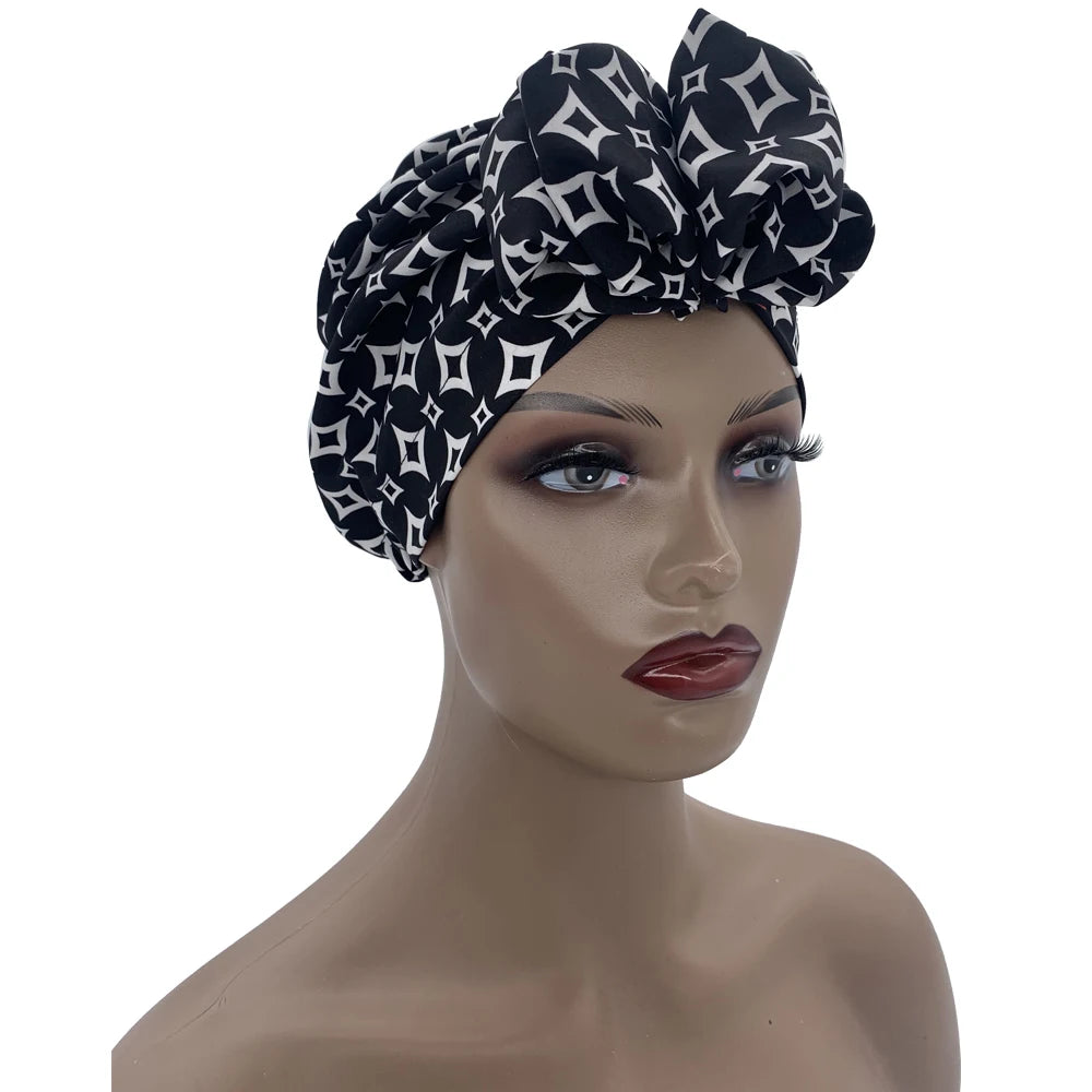 Elegant Retro Turban for Women Headscarf Cap Soild Color Ladies Beanies Caps