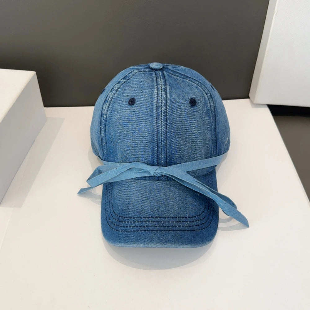 Bow & Diamond Heart Denim Baseball Cap – Cute, Fierce & Totally That Girl 🎀🧢